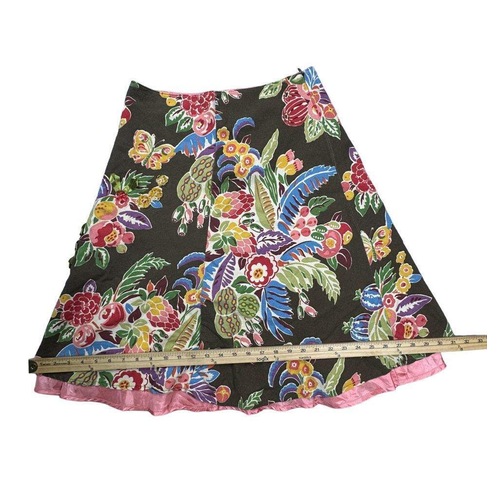 Sharon Young Skirt Size 4 Beautiful Ornate Details! Side Zip with li